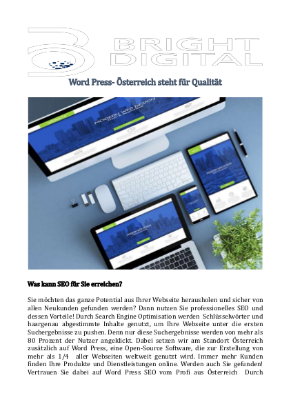 Word Press- Österreich steht für Qualität