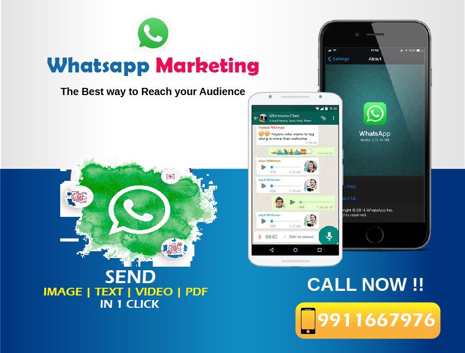 Bulk Whatsapp Marketing Services in Delhi | 9911667976