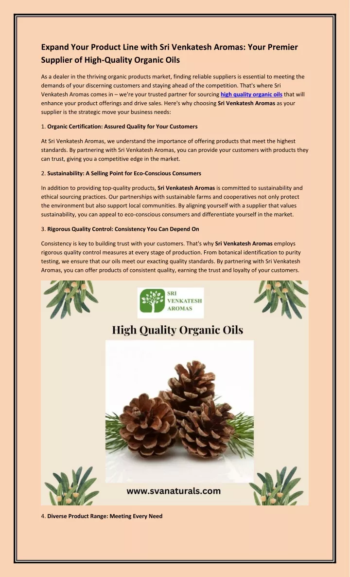 PPT - High Quality Organic Oils PowerPoint Presentation, free download - ID:13149775