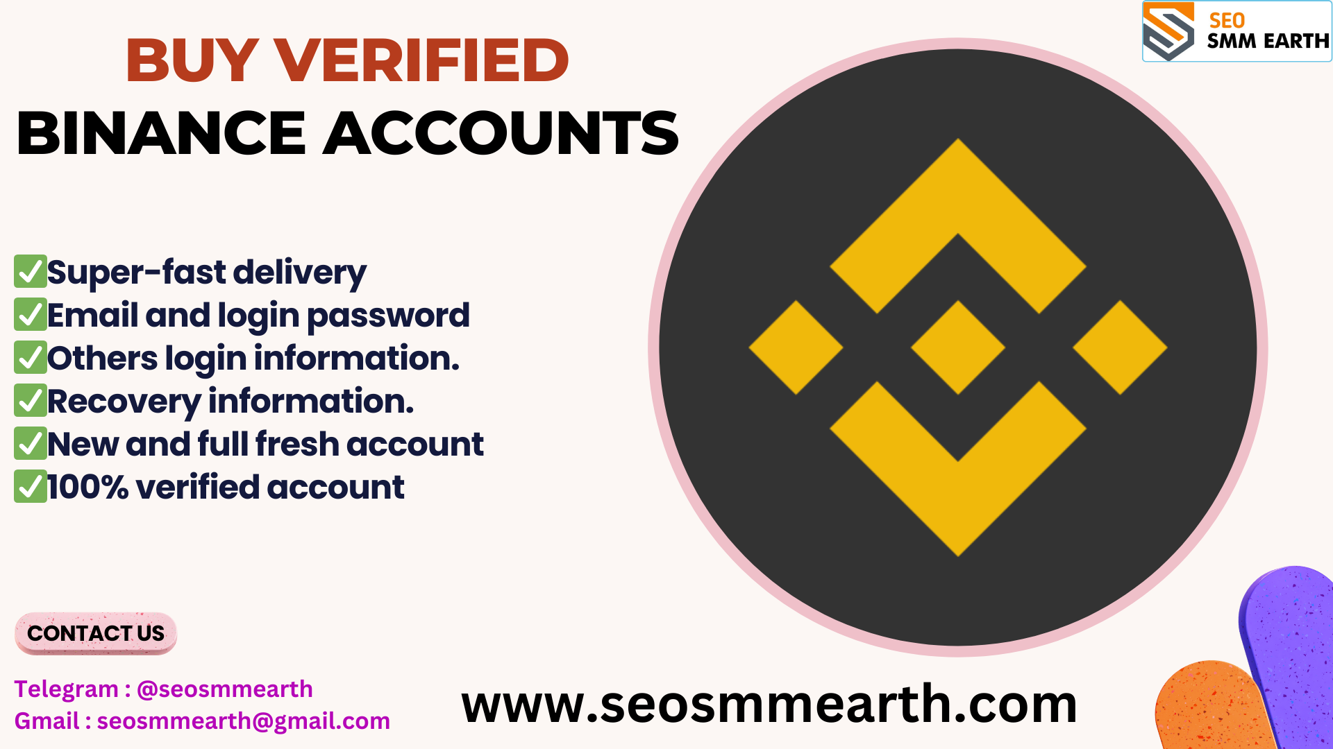 Buy Verified Binance Account - 100% Positive Crypto Account