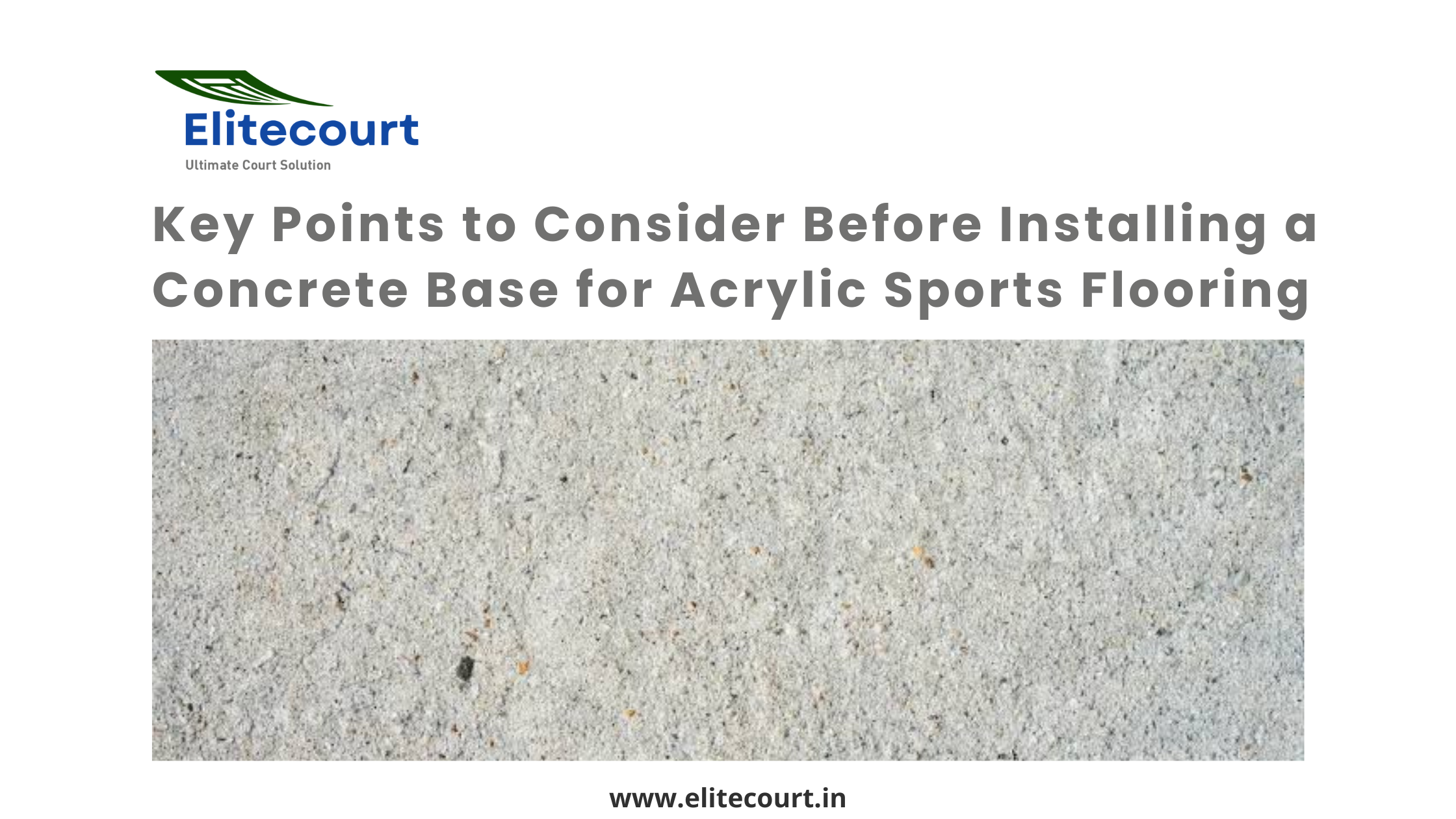 Installing a Concrete Base for Acrylic Sports Flooring - Elitecourt